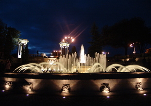 LED освещение фонтана
